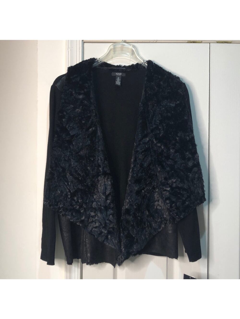 Alfani 3x deep black sweater jacket NWT perfect